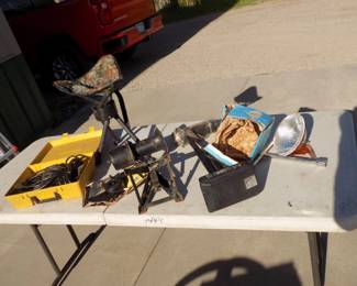 Lot 290. Old car horn, jigsaw, and more