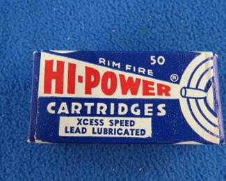 Lot 333. 50 Hi-Power .22 short cartridges in original box and in very good condition