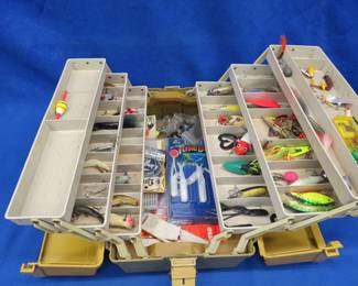 Lot 429. Plano tacklebox loaded with tackle, some vintage and some newer