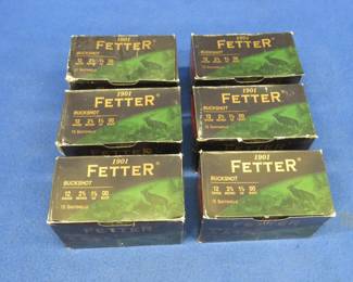 Lot 223. 90 Fetter 12-gauge 00-buckshot rounds
