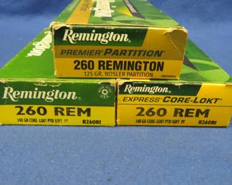 Lot 445. 54 Remington 260 Rem rounds