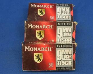 Lot 67. 150 Monarch 9mm rounds