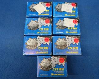 Lot 488. 140 Silver Bear .223 Rem rounds