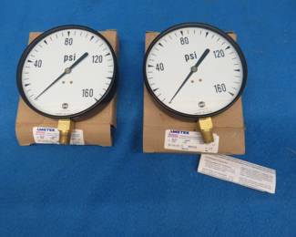 Lot 458. Two new-in-the-box USG 160 PSI gauges