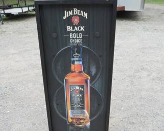 Lot 128. Jim Beam store display rack. 16 x 48 x 16 inches