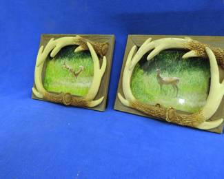 Lot 215. Two antler picture frames 11" x 12"