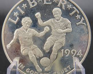Lot 482. 1994 World Cup silver dollar 26.6 grams