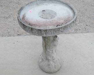 Lot 159. Concrete birdbath and stand