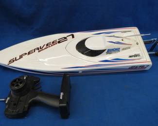 Lot 323. SuperVee 27 brushless RC boat untested