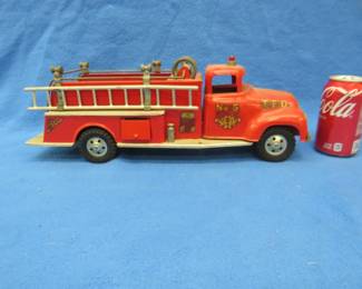 Lot 395. Vintage metal Tonka Fire Truck. Has been repainted.