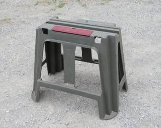 Lot 157. Two plastic sawhorses