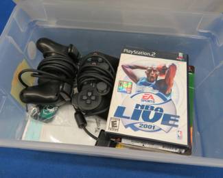 Lot 45. PlayStation controllers and games, untested