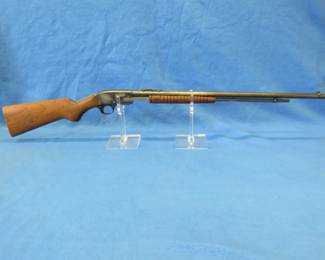 Lot 18. Wards Western Field 22 pump rifle. S/N 136710. Shoots S, L, and LR. Includes a case.
