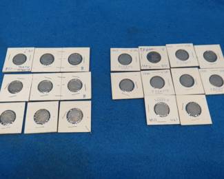 Lot 184. Ten Liberty and nine Indian Head nickels