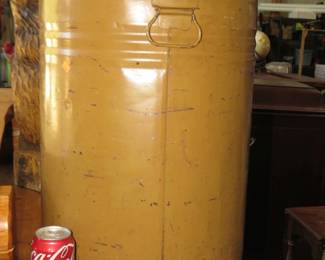Lot 146. Large tin can with a lid. See the photo with the Coke can for size.