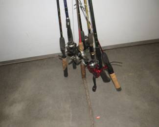 Lot 432. Fishing rods and reels