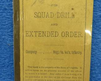 Lot 28. 1891 Virginia Military Drill Regulations. Has been shrink wrapped by the owner but appears to complete and in very good condition.