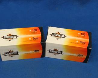 Lot 65. 200 Armscor 9mm rounds
