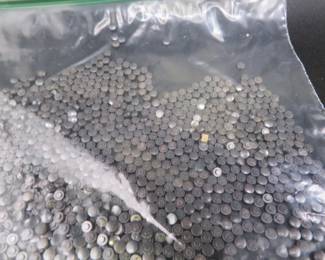 Lot 486. 115 grams of silver electrical contact points