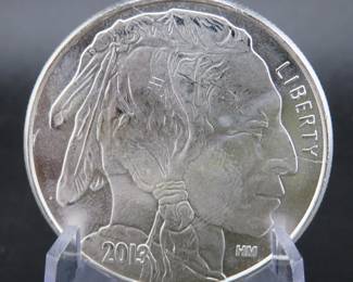 Lot 495. 2013 One Troy Ounce silver Buffalo round