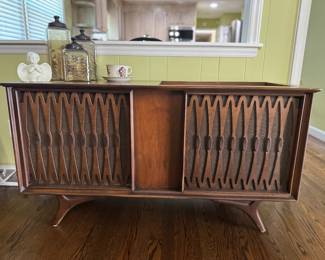 MCM record player cabinet 