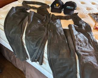 Harley Davidson leather chaps - we also have some Harley jackets available as well (pics of those coming soon)