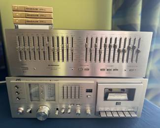JVC cassette deck and pioneer  equalizer 