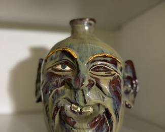 Face jug folk pottery 