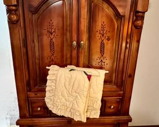 Heavy wooden armoire 