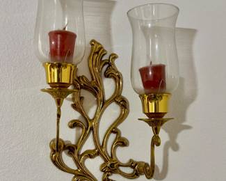 Brass wall sconce 