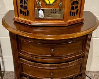 Side table and record player 