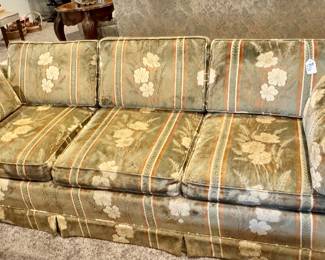 Fabulous MCM light green/light orange floral sofa
