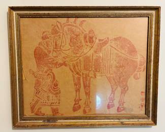 Traditional Chinese Ink Rubbing  of Saluvi 