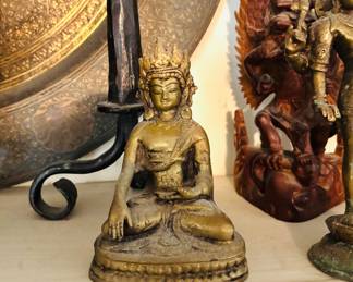 Antique Bronze Buddha Lotus Base