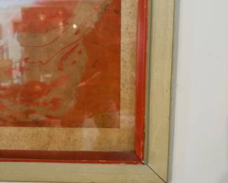 Framed We Believe are Block Prints on Silk, getting photos was so difficult 