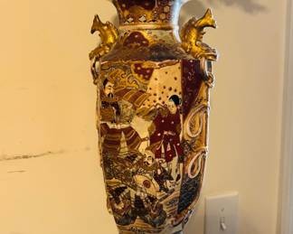 One of a Pair of Beautiful Satsuma Vases and Bases
