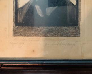 Edgar Allen Poe hand Sketched and Presented in 1919