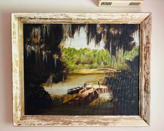 Boat painting Southern Bayou 