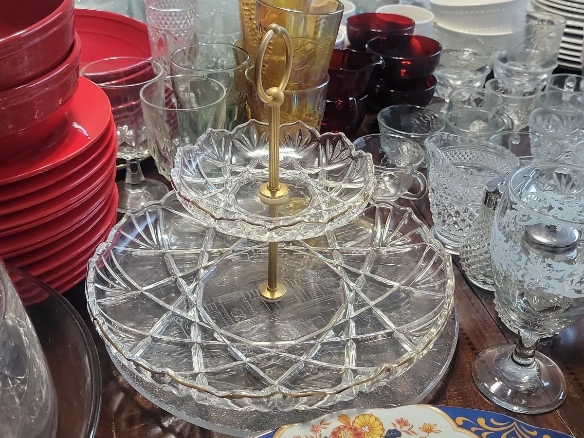 Godinger Dublin Crystal Tiered Serving Stand