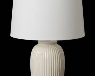Ribbed Ceramic Table Lamp Hearth Hand with Magnolia second image