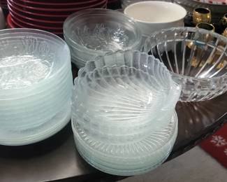 Set of Arcoroc Seabreeze Swirl Glass Bowls