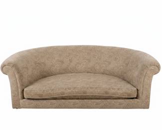 Curved Sofa with Damask Upholstery second image