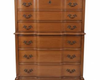 Vintage French Provincial Cherry Wood Tall Dresser by Drexel second image