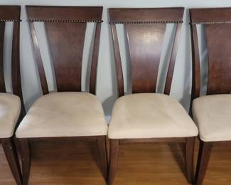 Set of Steve Silver Marseille Merlot Cherry Upholstered Dining Chairs