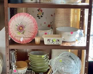 Avocado green Pyrex individual baking dishes