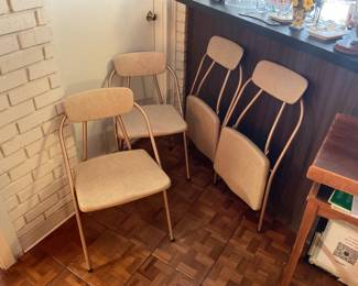 Folding chairs, mid century modern