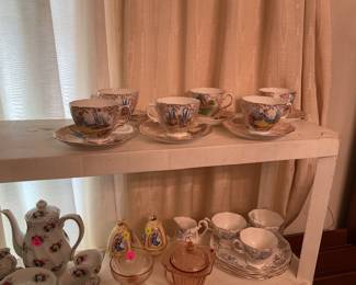 Matching sets of cups and saucers