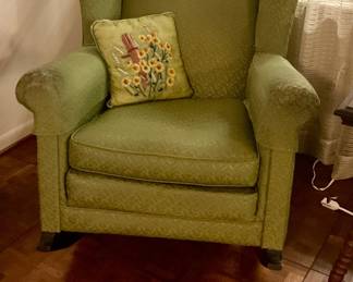Green rocking chair