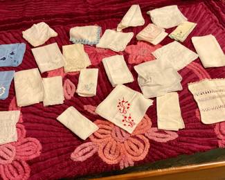 Lots of embroidered hankies
