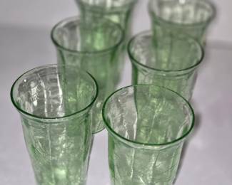 Green depression glasses